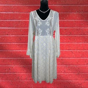 ❗️sold❗️NWT JOHNNY WAS Natural Gallerie Sylvie Dress with Slip